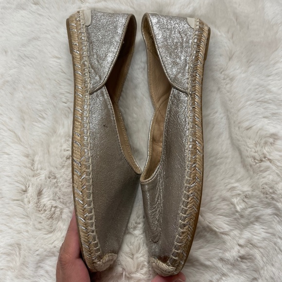 NEW Rag & Bone Georgie Metallic leather Espadrille - Picture 3 of 9
